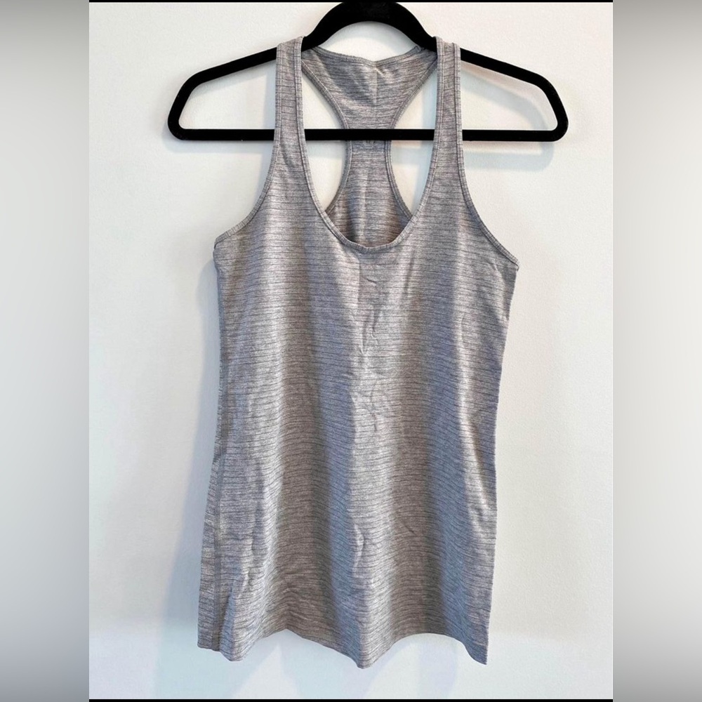 Lululemon Striped Grey Racerback Tank. Size 6.